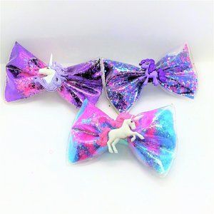Unicorn Mini Bows With Unicorn Box and Lip Gloss